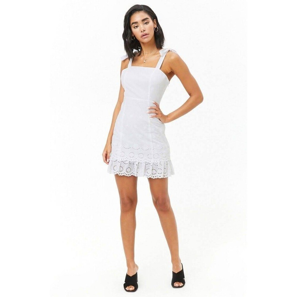 White eyelet dress